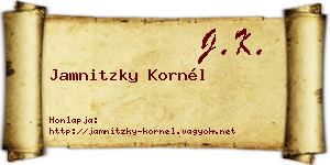 Jamnitzky Kornél névjegykártya