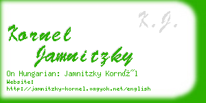 kornel jamnitzky business card